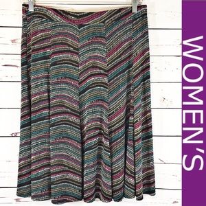 George Stretch Multi Colored Printed Skirt